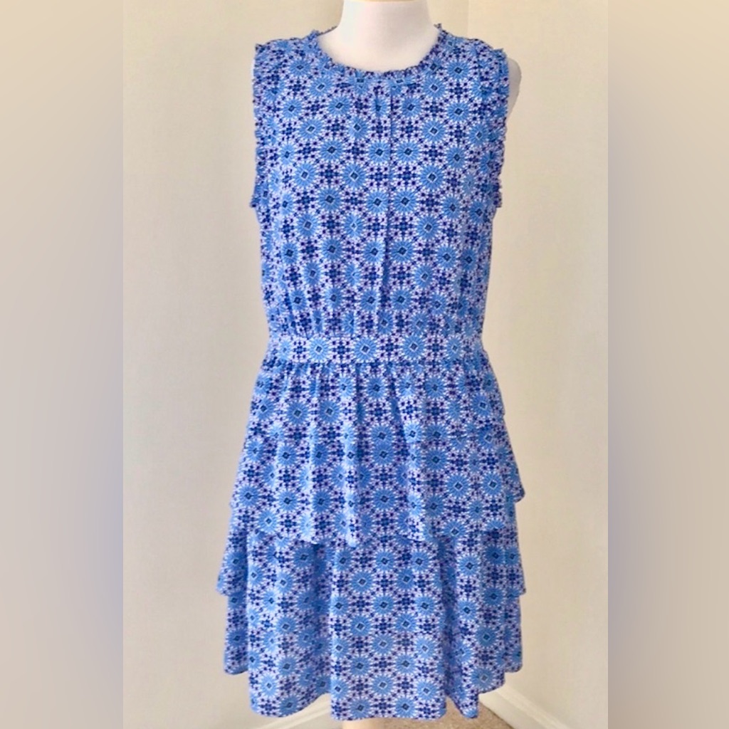 Banana Republic Ruffel Dress Size 4 Tall